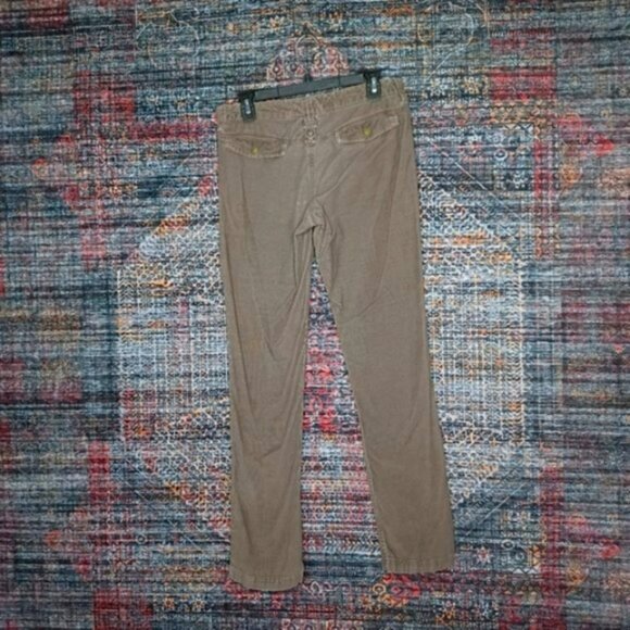 athleta womens solid gray skinny Dipper stretch corduroy hiking pants 4x30 EUC - Picture 2 of 7